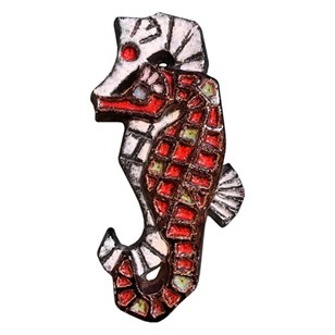 Small Ceramic Seahorse, Made And Si...