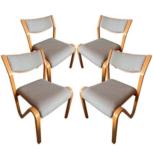 4 French 1960S Stack Chairs, Manner Of Alva Alto