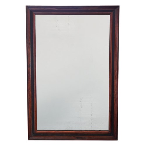 19Th Century French Walnut Framed Mirror With Original Plate Mercury Glass