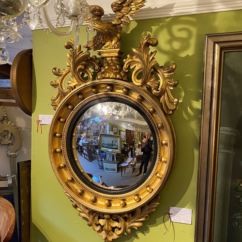 Regency Giltwood Convex Mirror 