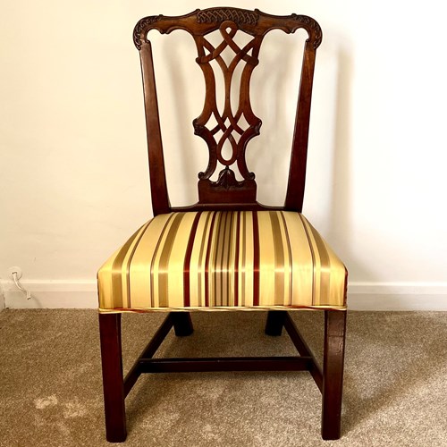 Georgian Walnut Ribbon Back Chair