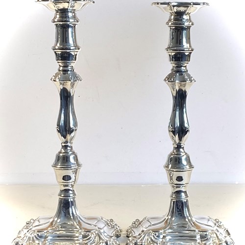 Edwardian Silver Plated Candlesticks