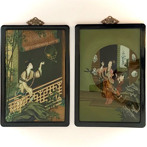 Chinese Reverse Paintings On Glass