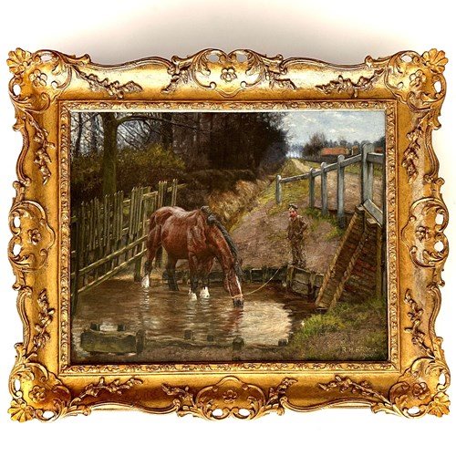 Oil On Canvas By Richard Henry Brock (1871-1943)
