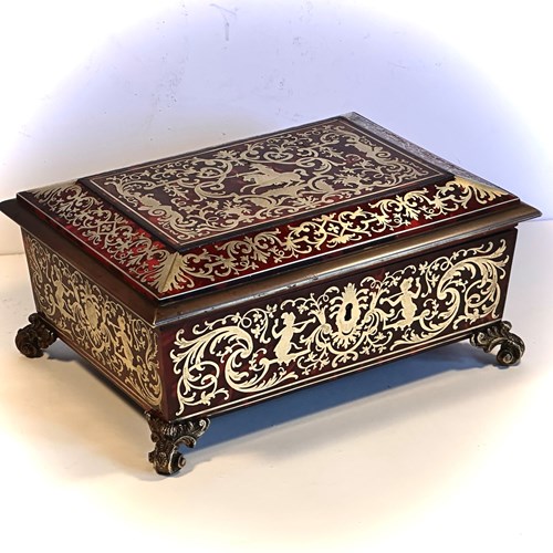  Exceptional Boulle And Tortoiseshell Work Box Ca 1830