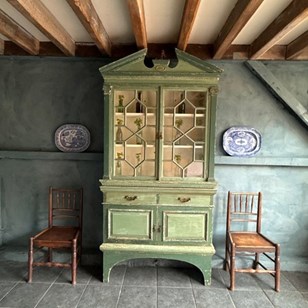 19Th C Pine Estate Cupboard 