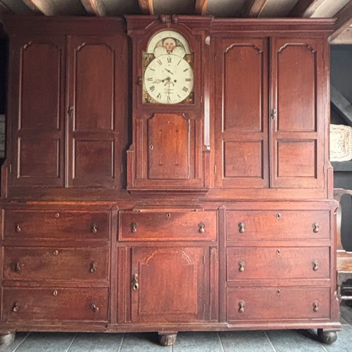 Rare Clock Housekeeping Cupboard 