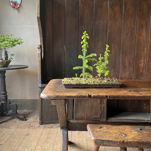 Georgian Settle And Tavern Table 