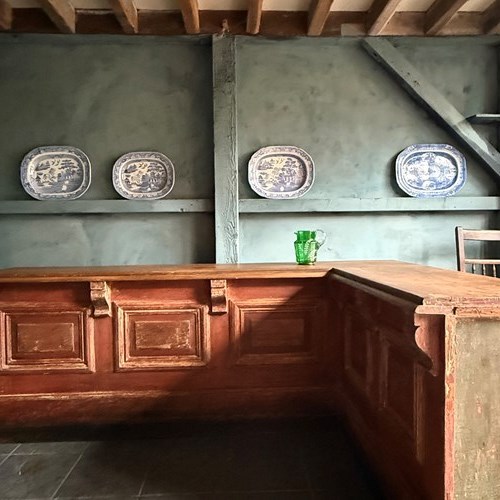 19 Th C Welsh Counter In Original Paint 