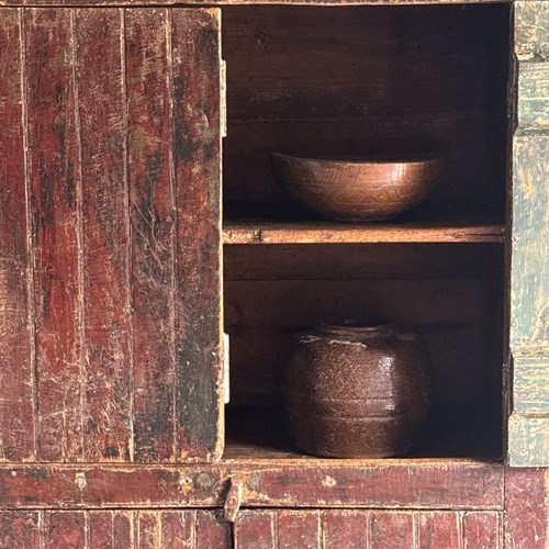 Late 18 Th C Pine Cheese Cupboard 