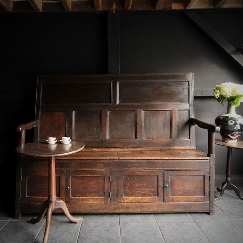Unusual North Country Cupboard Settle