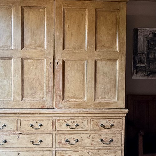 Georgian Dry Scraped Housekeeping Cupboard 
