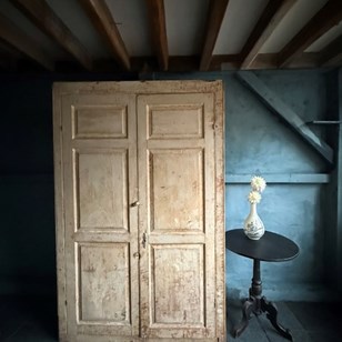 18 Th C Early English Pine Cupboard...