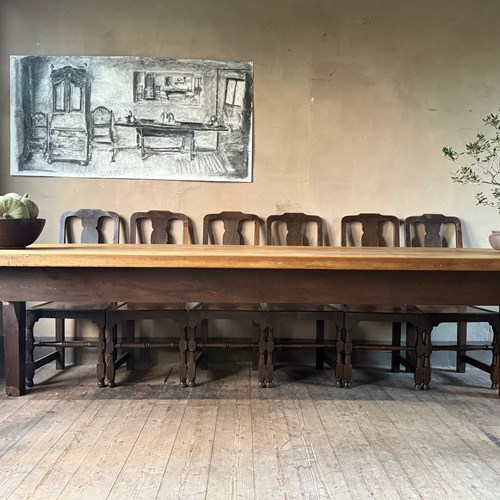 Huge Pine Estate Table 