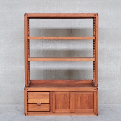 Pierre Chapo Mid-Century Elm Shelving Cabinet B10