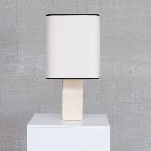 Sandstone Mid-Century Belgium Table Lamp 