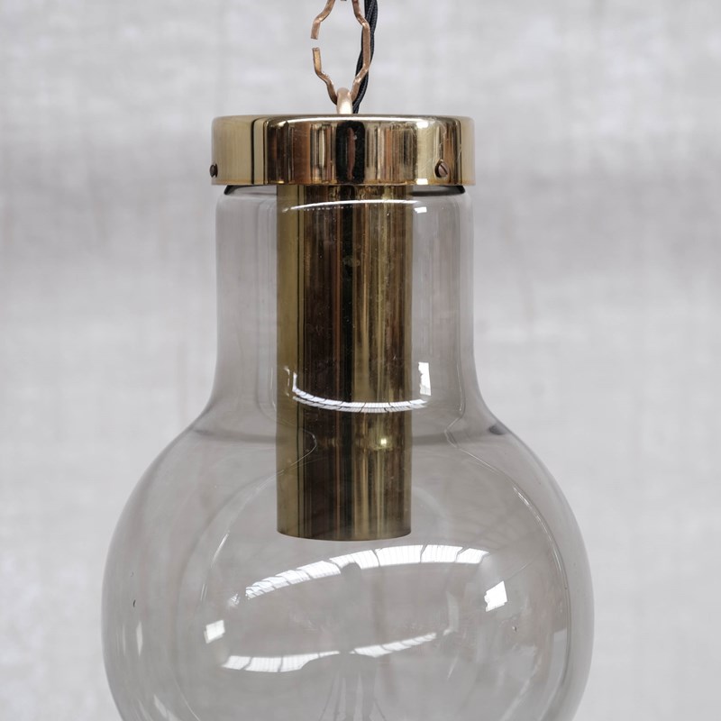Smoked Mid-Century Glass And Brass Pendant Lights By RAAK (6 Available)-joseph-berry-interiors-dscf2603-main-638149078656825139.JPG