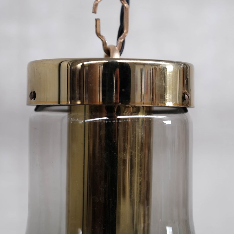 Smoked Mid-Century Glass And Brass Pendant Lights By RAAK (6 Available)-joseph-berry-interiors-dscf2604-main-638149078673231184.JPG