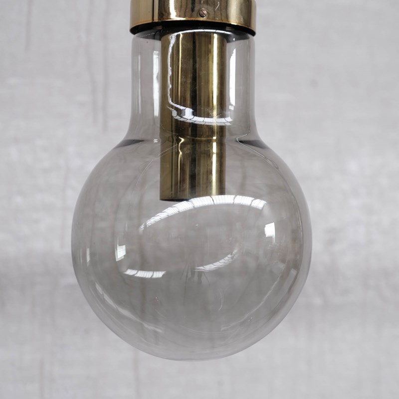 Smoked Mid-Century Glass And Brass Pendant Lights By RAAK (6 Available)-joseph-berry-interiors-dscf2606-main-638149078706980924.JPG