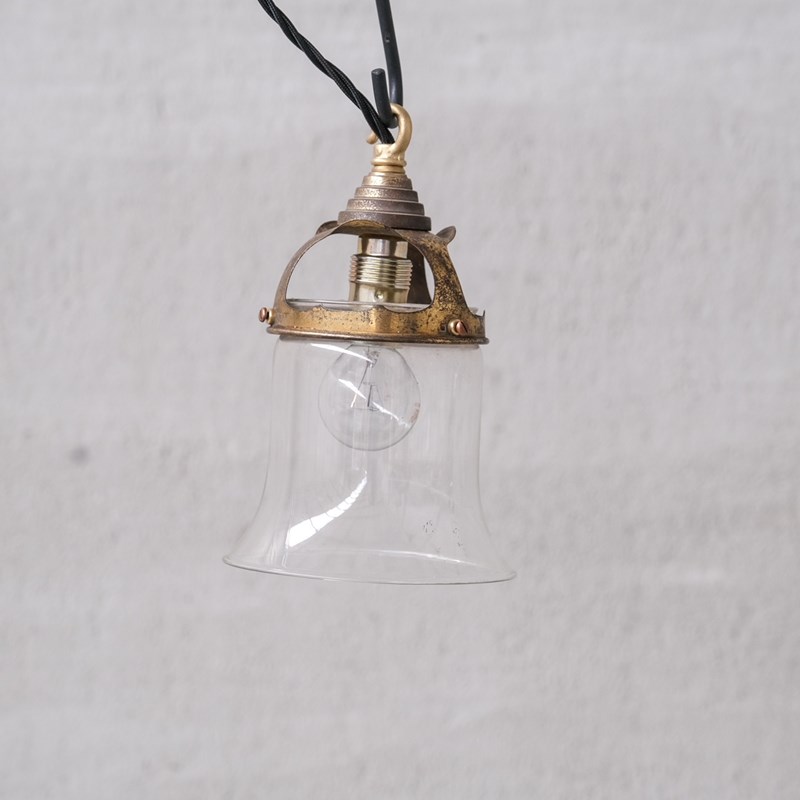 Pair Of Mid-Century French Bell Shaped Clear Glass And Brass Pendants -joseph-berry-interiors-dscf5129-main-638293185885548532.JPG
