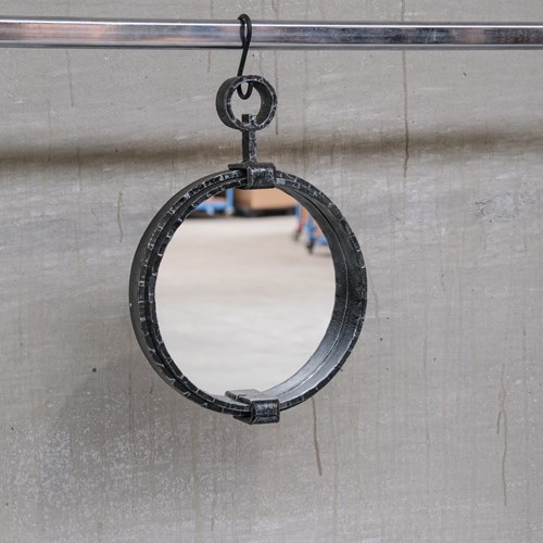 Brutalist French Mid-Century Wall Mirror