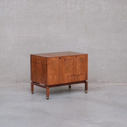 Leif Alring Danish Rosewood Mid-Century Bar Cabinet