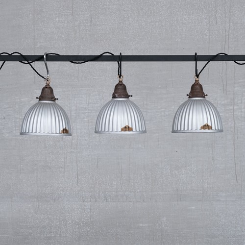 English Mercury Glass 'Helioray' Pendants