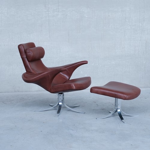 Danish Leather Armchair By Gösta Berg 