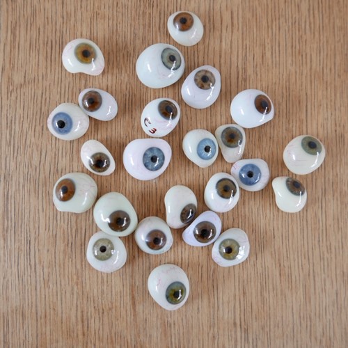 Porcelain Glass Collection Of Eye Protheses 