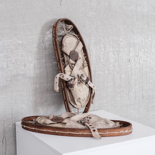 Vintage Decorative Snow Shoes Chalet Prop