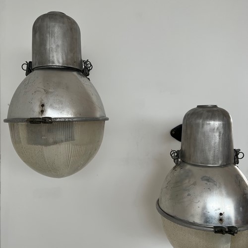 Pair of Mid-Century Spanish Industrial Wall Lights
