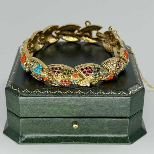 D'orlan Vintage Gold Plated Swarovski Bracelet