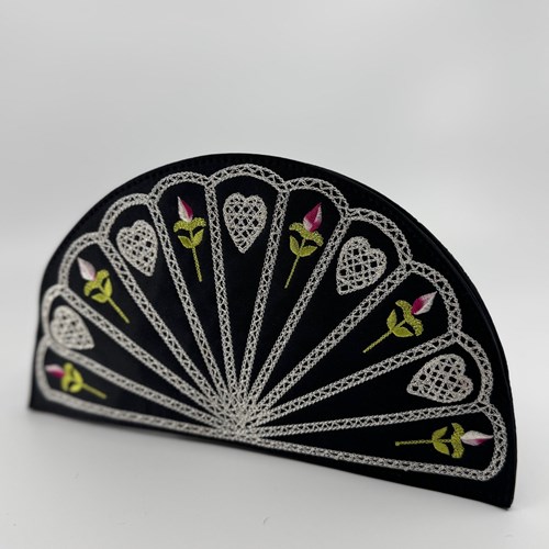 Lulu Guinness Fan Shape Clutch Bag