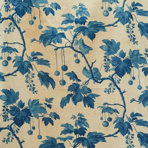 Plane Tree Printed Cotton 19th Century