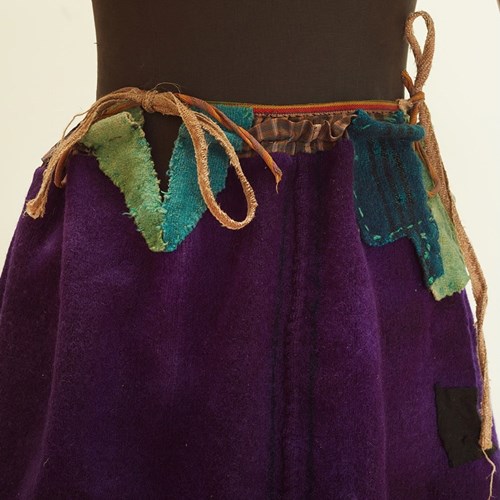 Purple Boiled Wool Skirt French 19Th Century
