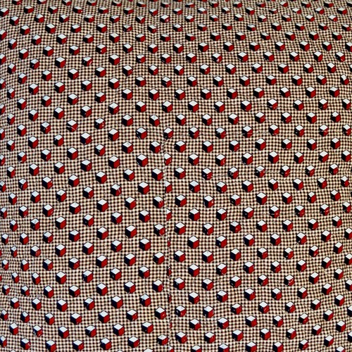 Graphic Cubes Cotton Cushion French 18Thc