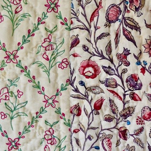Small Windowpane Quilt French 18Th Century