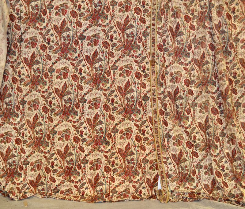 Indienne Curtain & 16 Panels Cotton French 19Th Century-katharine-pole-ind-cirts-main-aaa-main-638077422972187829.jpeg