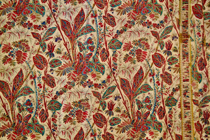Indienne Curtain & 16 Panels Cotton French 19Th Century-katharine-pole-ind-curts-text-main-638077361203726513.jpeg