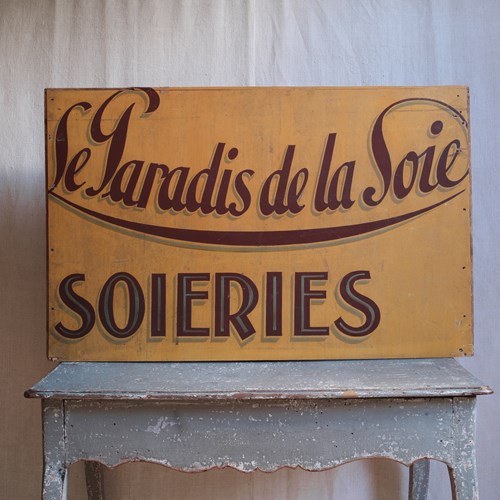 Soiries Shop Sign French Circa 1920S