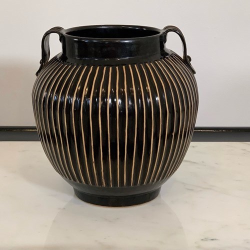 Grecian Urn Style Glazed Vase