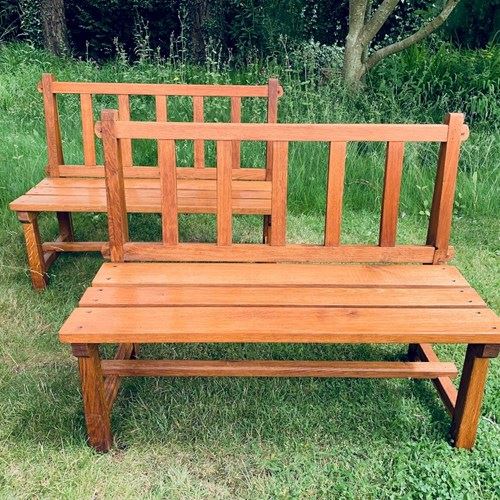 Pair Of Oak Benches