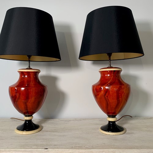 Pair Of Jean Roger Table Lamps