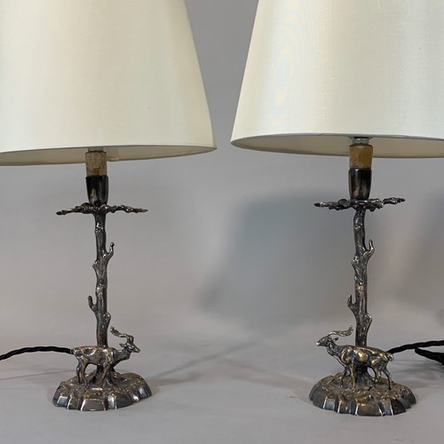 Pair Of Stag Lamps