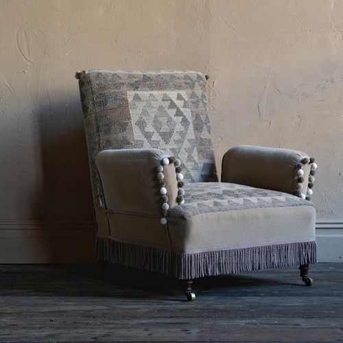 Victorian Kilim Carpet Chair