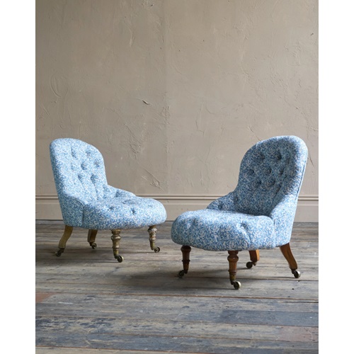 A Pair Of Small Bedroom Chairs By Howard And Sons