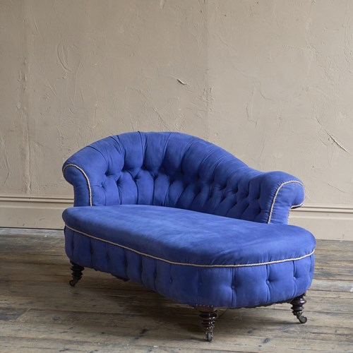 Kidney Sofa / Chaise Longue - 19Th Century.