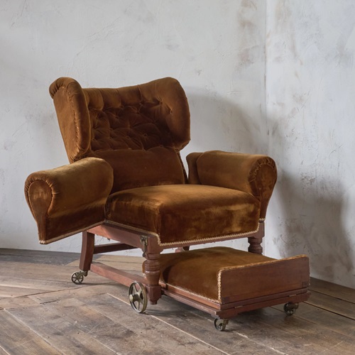 Antique Reclining Armchair By Foot And Son