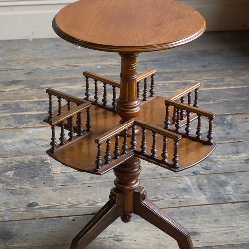 Aesthetic Movement Revolving Side Table By Hewetson & Thexton Circa 1887-1889