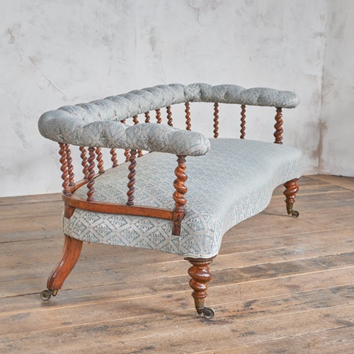Antique Spindle Back Sofa By C. Hindley & Sons